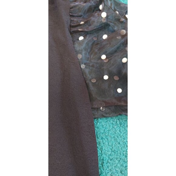 Notebuk Casual Blouse Sheer Polka Dot Short Sleeve Women's Size Small Shirt NWT - Picture 7 of 8